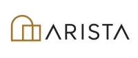 Logotipo de Arista con icono dorado arquitectónico